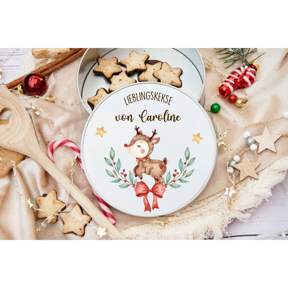 Keksdose personalisiert, Plätzchendose Weihnachten, Personalisierte Keksdose, Geschenk Kinder, Vorratsdose