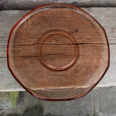 Art Deco Kuchenteller Gebäckteller Ø 31 cm Rosalinglas Stolz Gebrüder von Streit 30er Jahre Schlesien