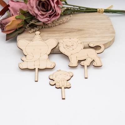 Caketopper Dschungeltiere –  Kuchenaufsatz für Geburtstage & Partys