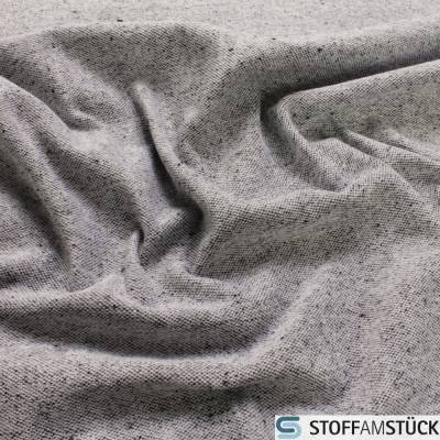 Stoff Viskose Wolle Polyacryl Baumwolle Polyester Leinwand schwarz weiß Melange JAB Anstoetz CA1174/095