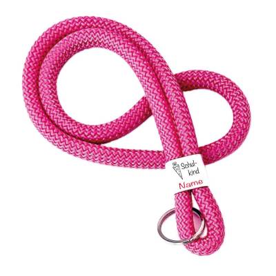 Schlüsselband Schulkind personalisiert – 38 cm Segelseil, Geschenk zur Einschulung, Segelseil soft