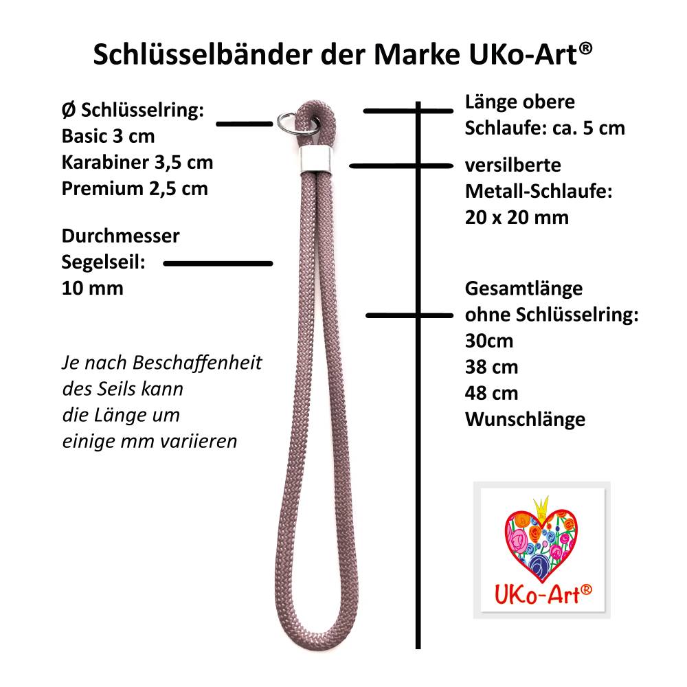 Schlüsselband Schulkind personalisiert – 38 cm Segelseil, Geschenk zur Einschulung, Segelseil soft Bild 4
