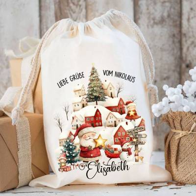 Nikolaussack, Geschenke Kinder personalisiert mit Name, Nikolausgeschenk, Tasche, Nikolausbeutel Weihnachten
