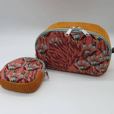 Täschchen-Set Enola Gr. S und M mit Blüten 