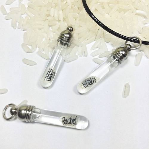 Reiskornkette name on rice personalized gift