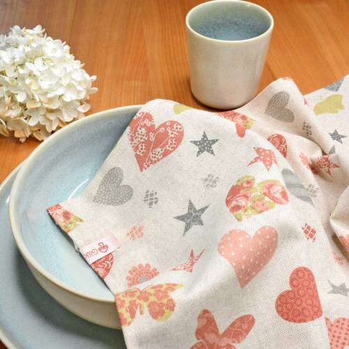 Geschirrtuch Herz / Küchenhandtuch Geschirrtuch Einweihung hyggelig Küchenhandtuch Handtuch
