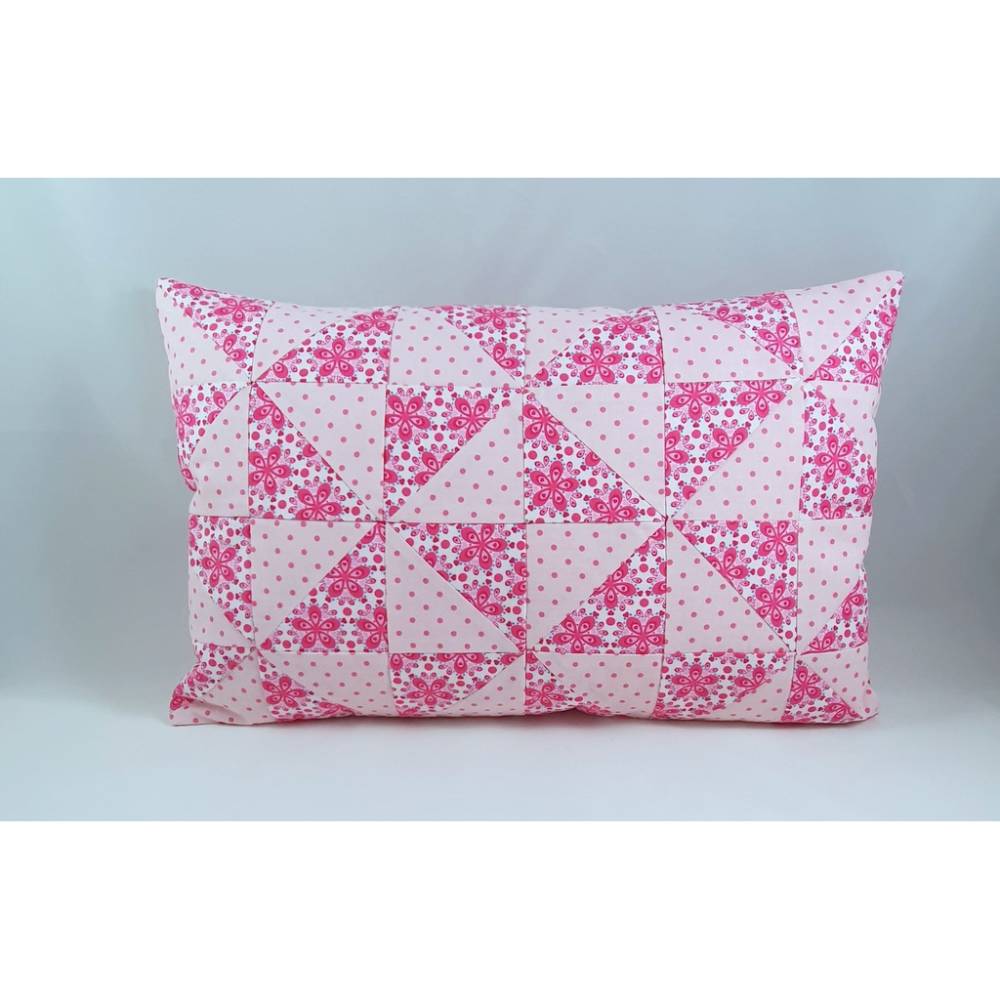 Patchworkkissen für Kinder und Erwachsene – Kuschelkissen aus Baumwolle, handgefertigt, abnehmbarer Bezug, 38x26cm