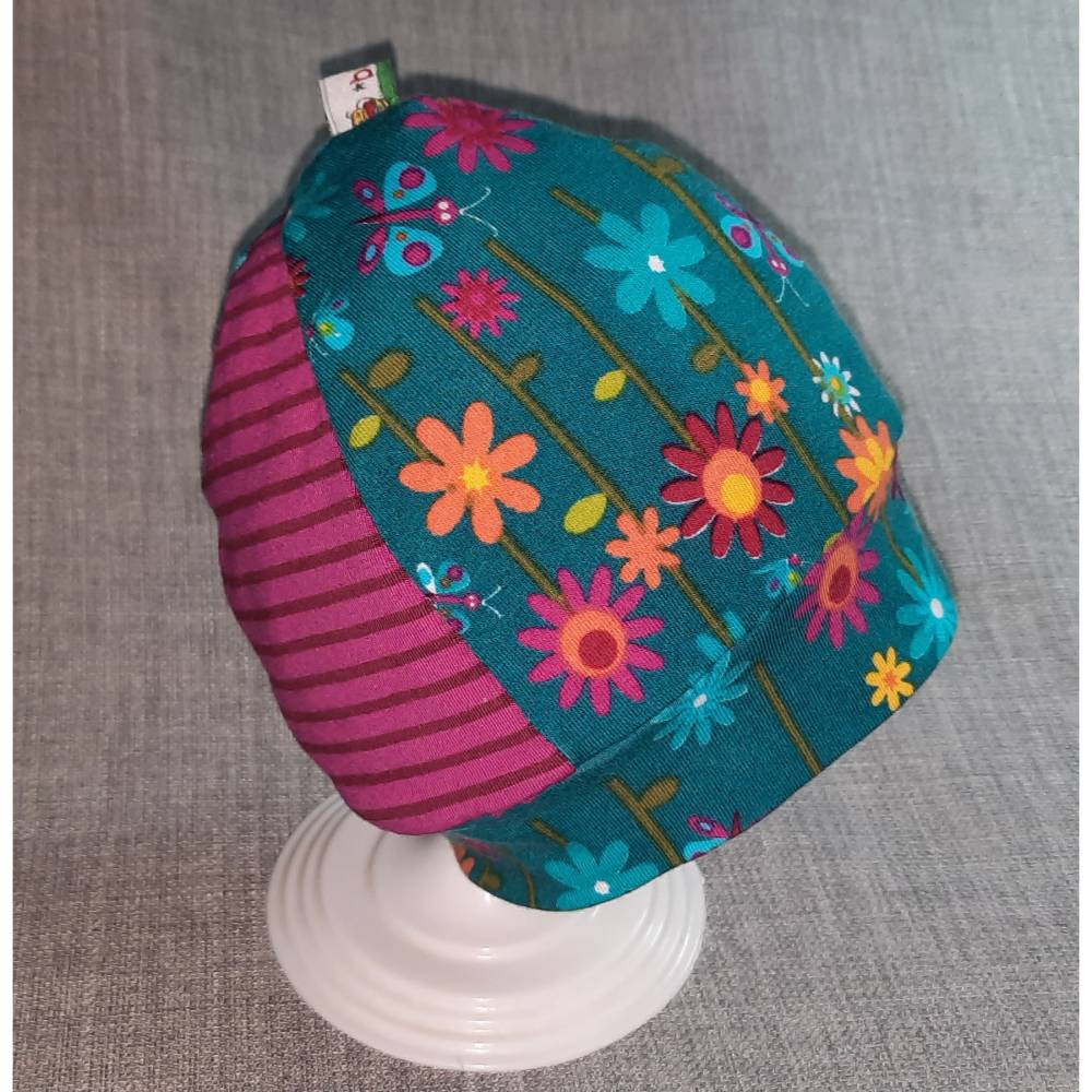 Wende-Beanie Gr. 39-42cm, Wendemütze, 2-in-1 Mütze mit Bündchen, doppellagige Mütze Bild 4