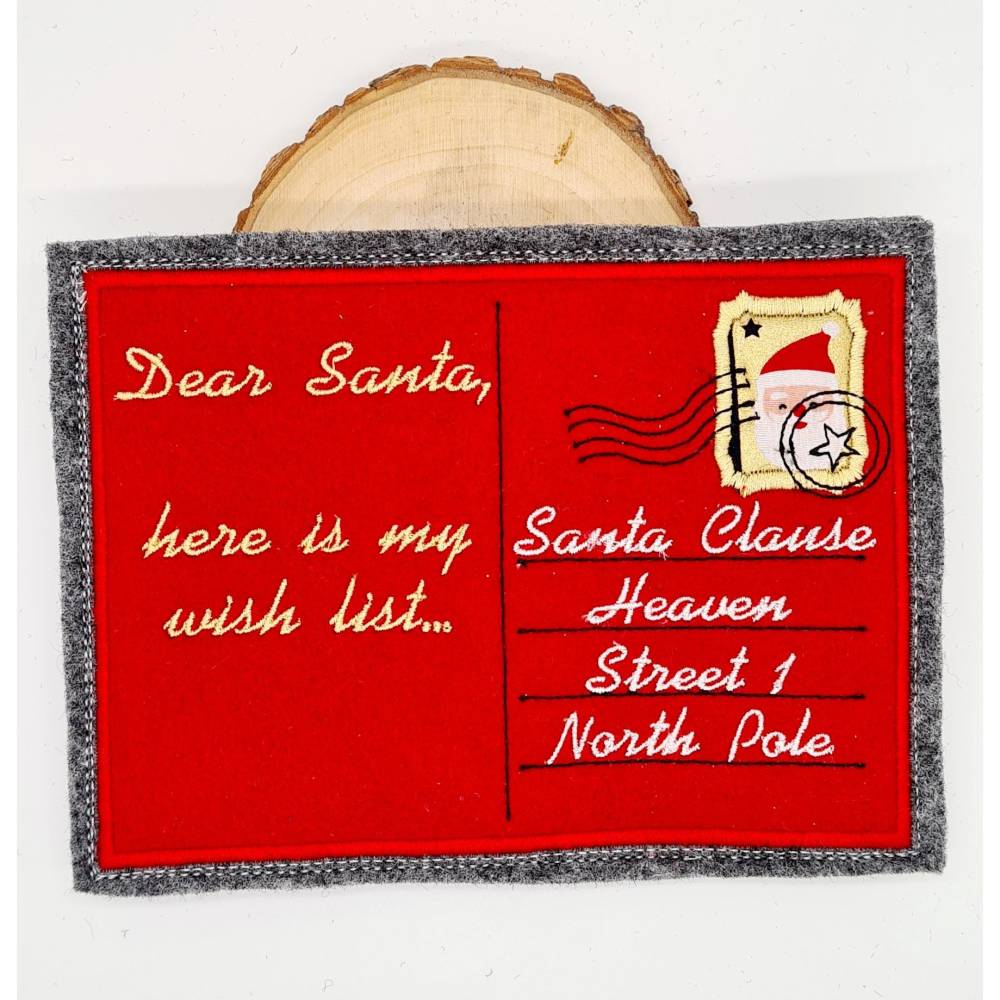 Stickdatei Postkarte Santa Clause ITH Bild 1