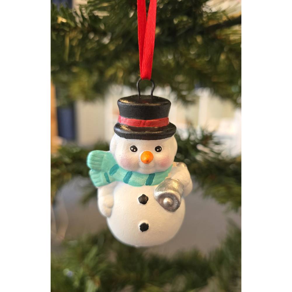 Weihnachtsdeko aus Keramik - Schneemann 4