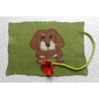 Sitzkissen als Geschenk für Dackeliebhaber, Unterlage zum Zusammenrollen aus Filz, Wanderer, Naturfreunde, Konzertbesu