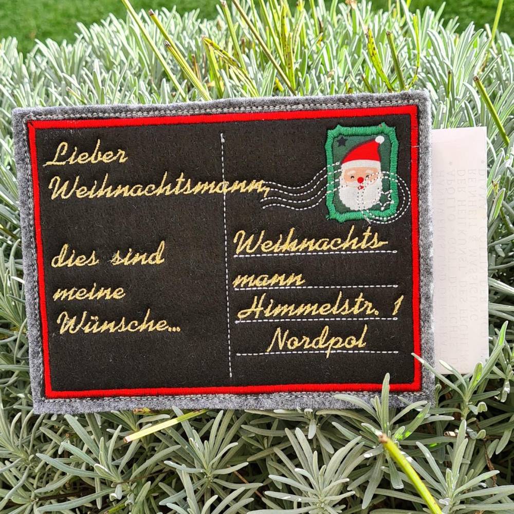 Stickdatei Postkarte Weihnachtsmann ITH Bild 2