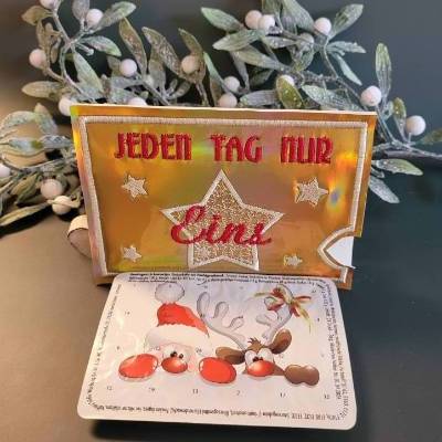 Adventkalender to Go bestickt, Mini-Adventskalender ,Geschenk ,Mitbringsel, Sofortkauf