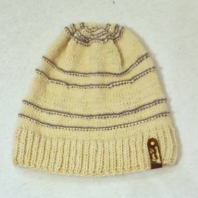Handgestrickte Mütze Merino/Yak für Erwachsene M/L