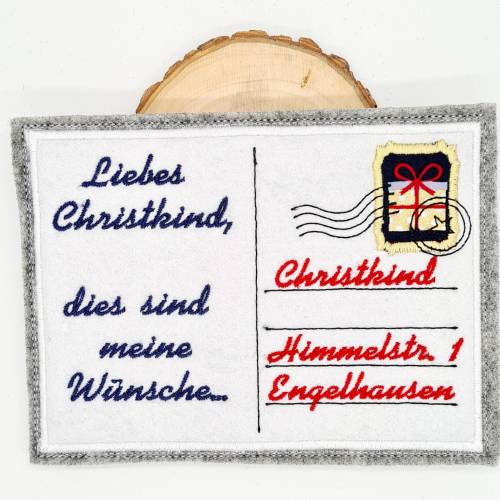 Stickdatei Postkarte Christkind ITH