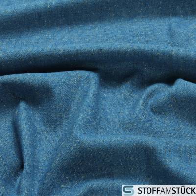 Stoff Viskose Wolle Polyacryl Baumwolle Polyester Leinwand blau Melange JAB Anstoetz CA1174/052