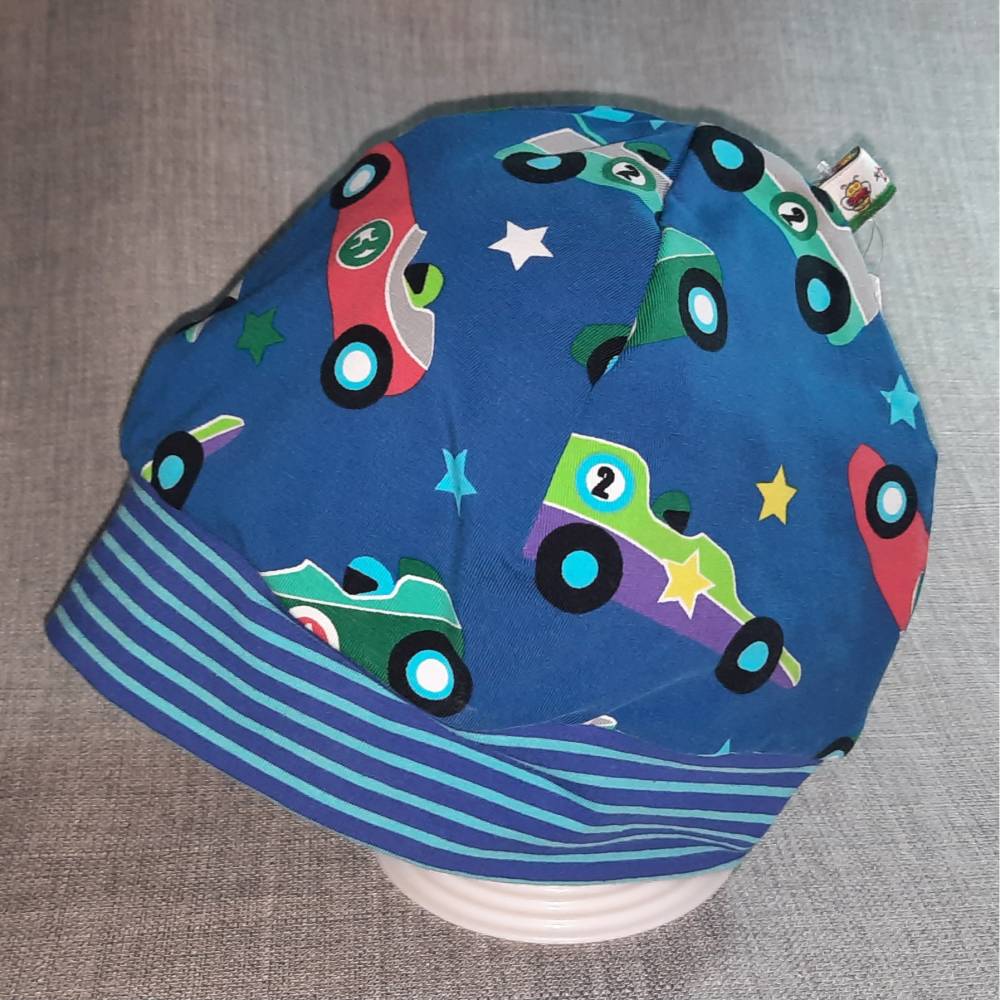 Wende-Beanie KU 51-54cm, Wendemütze, 2-in-1 Mütze mit Bündchen, doppellagige Mütze, Bild 1