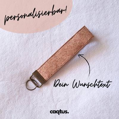 Schlüsselband personalisierbar, Kork, Flexfolie, Glitzerfolie