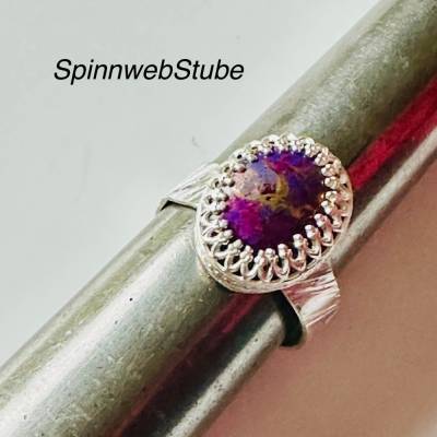 Bandring aus Silber „Lila Türkis“