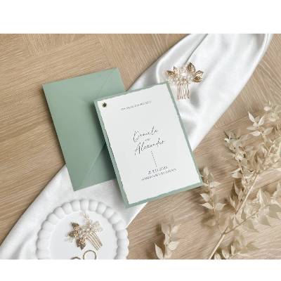 Hochzeitseinladung - „Modern Greenery“ - Modernes & detailreiches Design - verschiedene Farben - Hochze