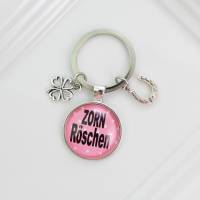 Schlüsselanhänger Zornröschen Personalisierbar Glücksbringer Geschenk Geschenkidee Erzieherin