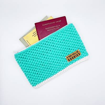 Täschchen Ladekabel, Stifte, Reisedokumente, Kosmetik Kosmetiktäschen Reisepasshülle, Federmäppchen, Häkelnadeln
