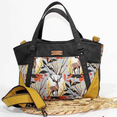 Handtasche Lorena aus Canvas, Baumwolle & Oilskin – Stilvolle Schultertasche & Crossbody