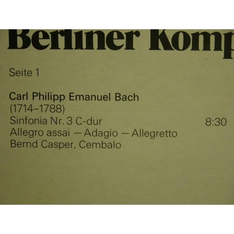 Berliner Komponisten des 18.Jahrhunderts, Eterna LP,1 984, Bild 2