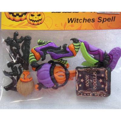 Dress it up Knöpfe   Hexen Zauber  (1 Pck.)    Witches Spell