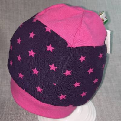 Wende-Beanie KU 39-42cm, Wendemütze, 2-in-1 Mütze mit Bündchen, doppellagige Mütze