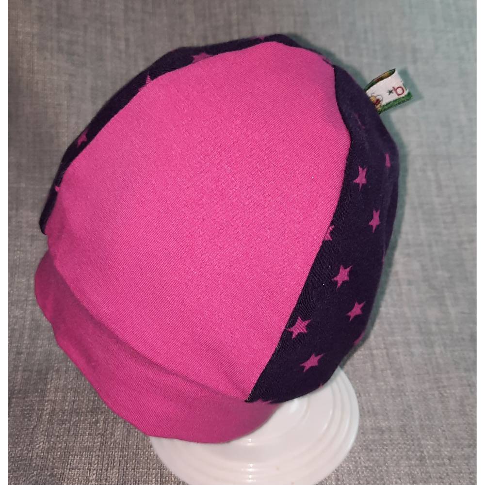 Wende-Beanie KU 39-42cm, Wendemütze, 2-in-1 Mütze mit Bündchen, doppellagige Mütze Bild 3