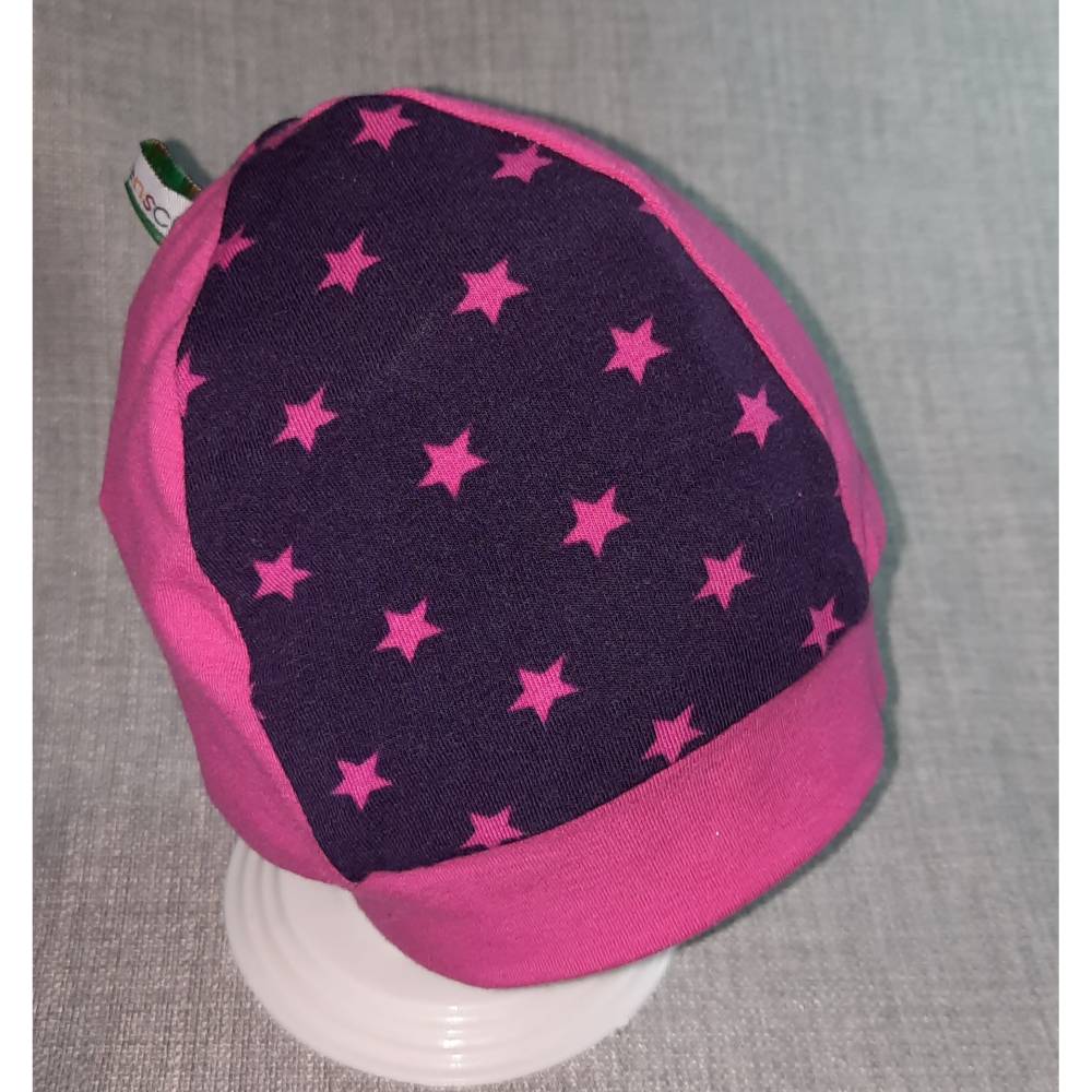 Wende-Beanie KU 39-42cm, Wendemütze, 2-in-1 Mütze mit Bündchen, doppellagige Mütze Bild 4