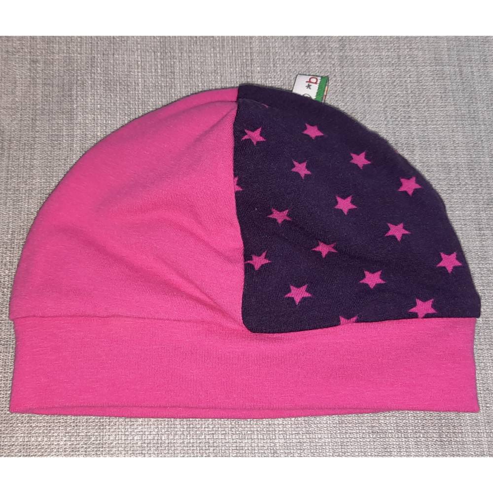 Wende-Beanie KU 39-42cm, Wendemütze, 2-in-1 Mütze mit Bündchen, doppellagige Mütze Bild 5