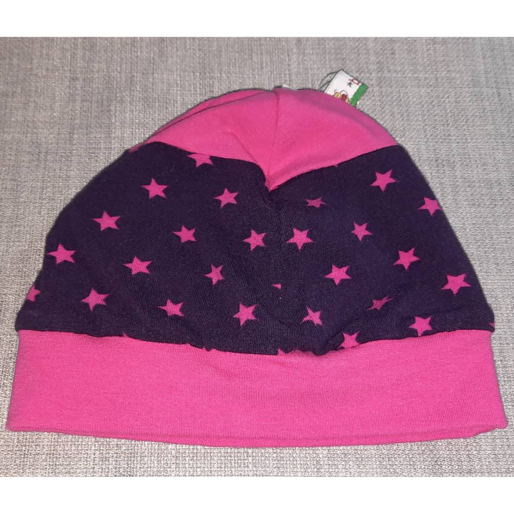 Wende-Beanie KU 39-42cm, Wendemütze, 2-in-1 Mütze mit Bündchen, doppellagige Mütze Bild 6