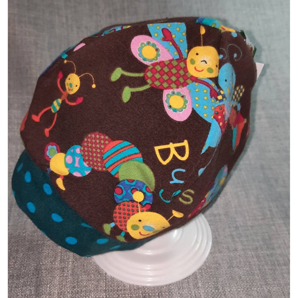 Wende-Beanie KU 43-46cm, Wendemütze, 2-in-1 Mütze mit Bündchen, doppellagige Mütze Bild 1
