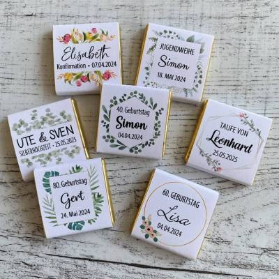 Gastgeschenk Geburtstag | Schokolade Schokotäfelchen | personalisiert