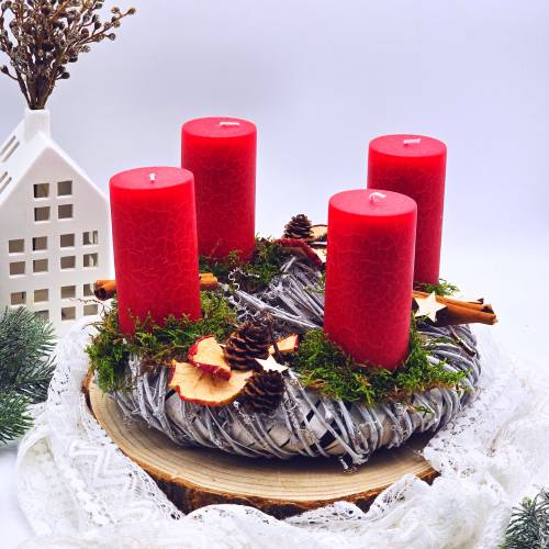 große weihnachtskugeln glas Inge – Handgefertigter Glasschmuck Gestell Farbe:Weiß