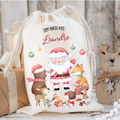 Nikolaussack, Weihnachtssäckchen personalisiert mit Name, Nikolausgeschenk, Tasche, Nikolausbeutel Weihnachten