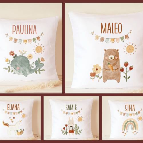 Babykissen | personalisiertes Geschenk | Geschenk Kinderkissen | Namenskissen Kind | Kissen mit Namen | Kuschelkissen 