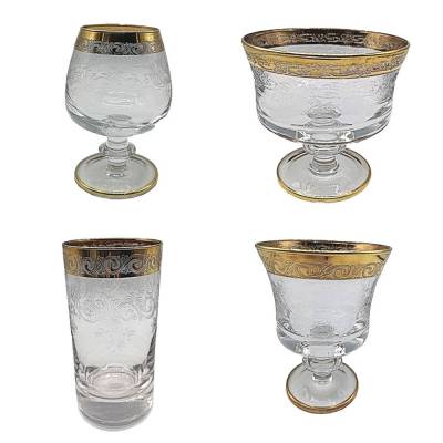 Murano Medici Goldrandgläser – Luxuriöse Handarbeit aus Murano