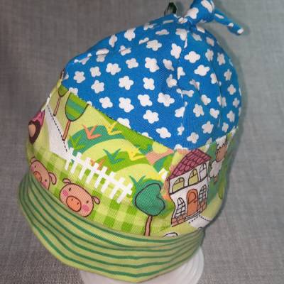 Wende-Beanie KU 43-46cm, Wendemütze, 2-in-1 Mütze mit Bündchen, doppellagige Mütze