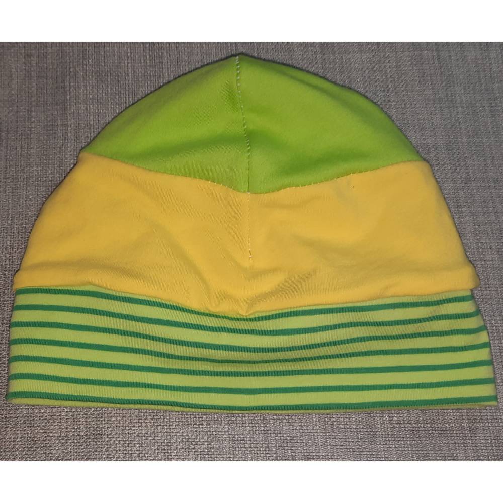 Wende-Beanie KU 43-46cm, Wendemütze, 2-in-1 Mütze mit Bündchen, doppellagige Mütze Bild 5