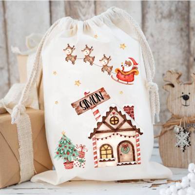 Nikolaussack, Weihnachtssäckchen personalisiert mit Name, Nikolausgeschenk, Tasche, Nikolausbeutel Weihnachten