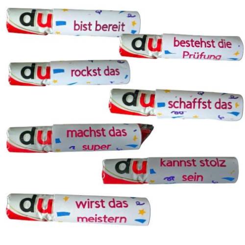 Duplo Aufkleber, Nervennahrung Prüfung, motivierende Sprüche, Prüfungsstress lindern, Geschenk für Studenten, Führersche