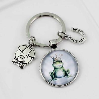 Schlüsselanhänger Froschkönig Personalisierbar Glücksbringer Geschenk Geschenkidee Erzieherin Führerschein Frosch