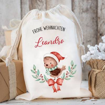 Nikolaussack, Weihnachtssäckchen personalisiert mit Name, Nikolausgeschenk, Tasche, Nikolausbeutel Weihnachten