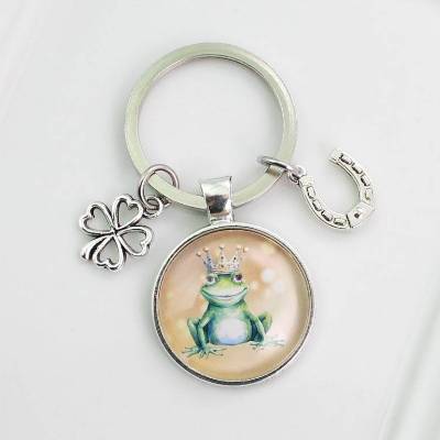 Schlüsselanhänger Froschkönig Personalisierbar Glücksbringer Geschenk Geschenkidee Erzieherin Führerschein Frosch