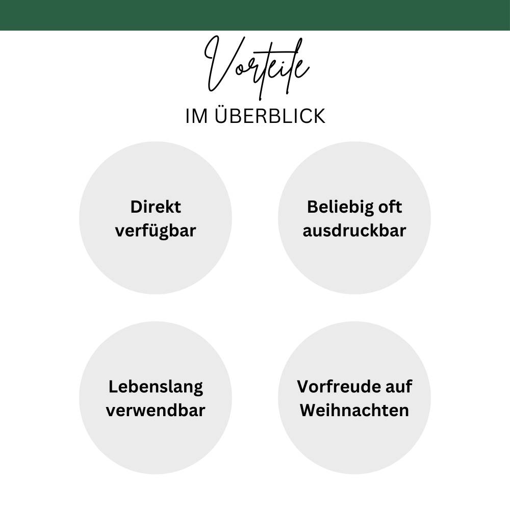 Adventskalender Zahlen zum Ausdrucken – PDF Druckvorlage für DIY Adventskalender & Bastelprojekte Bild 7