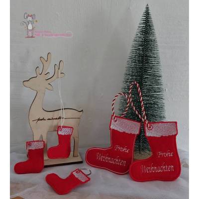 DreamEmbroid "Weihnachtsstiefel" - Stickdatei 2 versch. Versionen