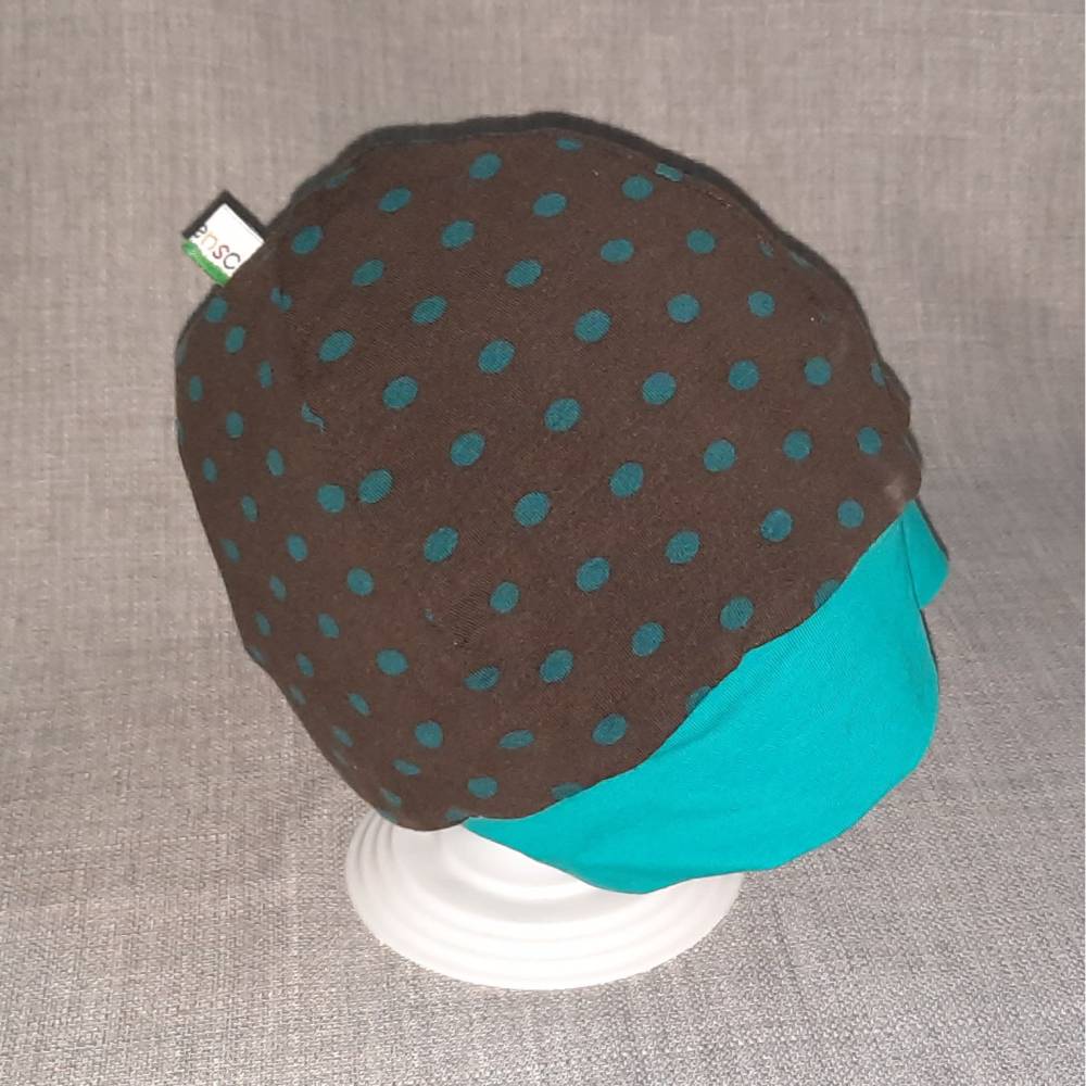 Wende-Beanie KU 47-50cm, Wendemütze, 2-in-1 Mütze mit Bündchen, doppellagige Mütze, Bild 3